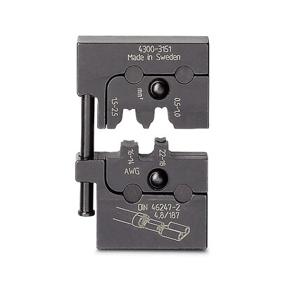 Phoenix Contact Crimping Die; CRIMPFOX-M SC 2.5/DIE; for uninsulated slip-on sleeves; 0.5-2.5mm2